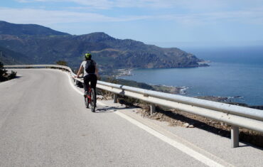Electric bikes along West Crete's coast