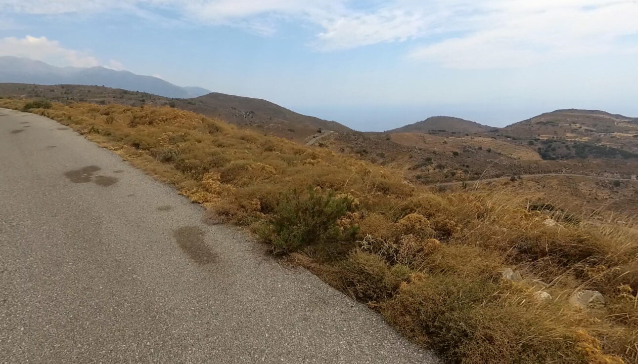 The view from the e-bike towards Sougia