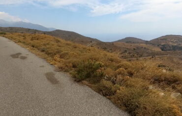 The view from the e-bike towards Sougia